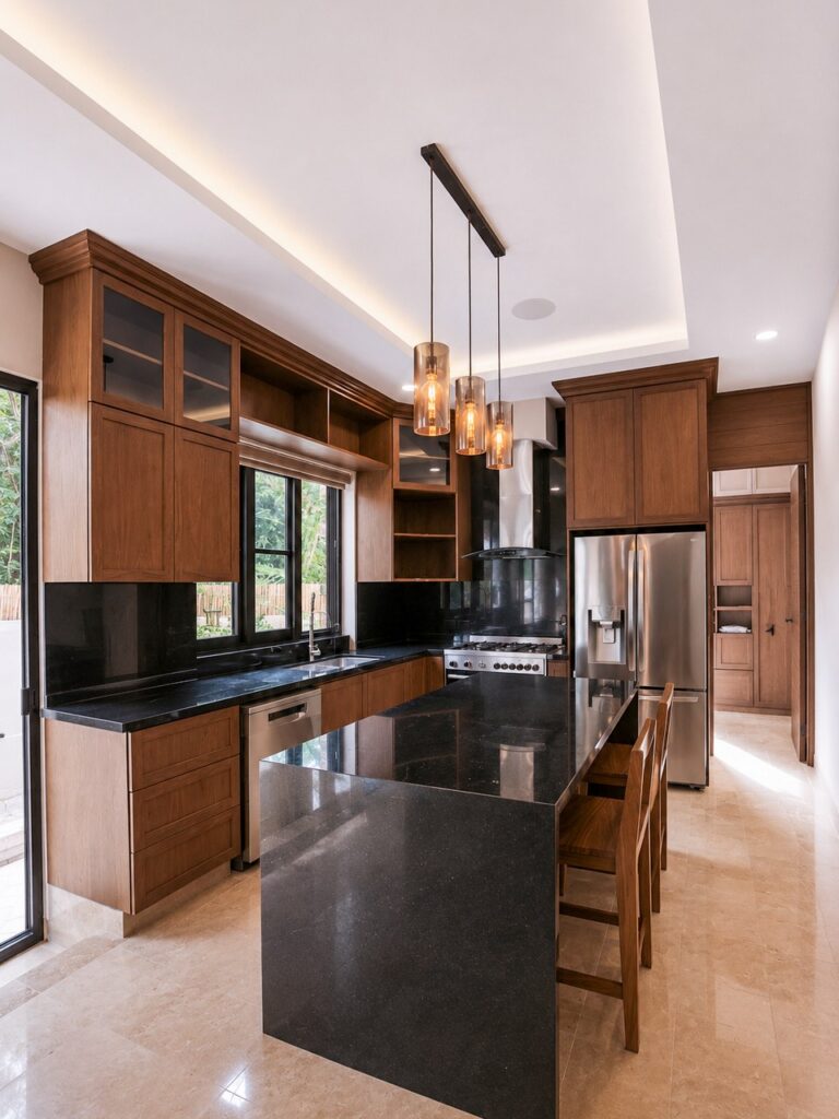 Cocina de carpintería en madera, Casa Maru