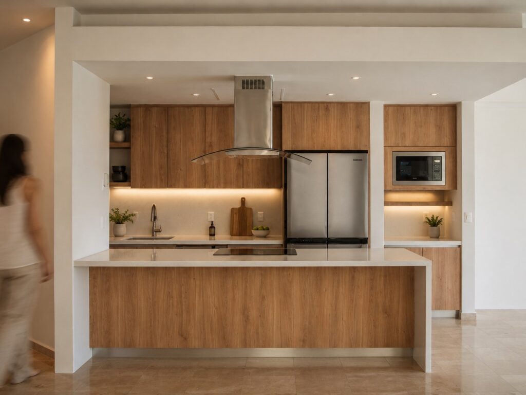 Cocina con isla y campana curva, Gran Península Puerto Aventuras